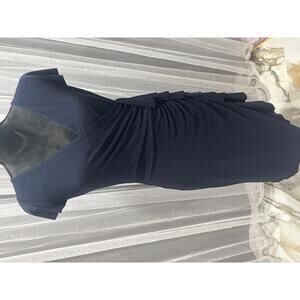 Ralph Lauren Elegant Navy Blue Women's Wrap Dress SZ 4